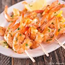 Gambas marinées a la plancha